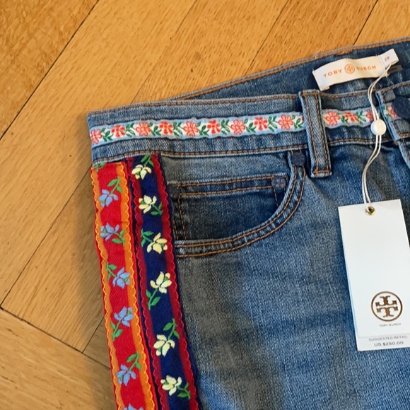 Embroidered TORY BURCH Amy  JEANS!!! - Picture 6 of 10